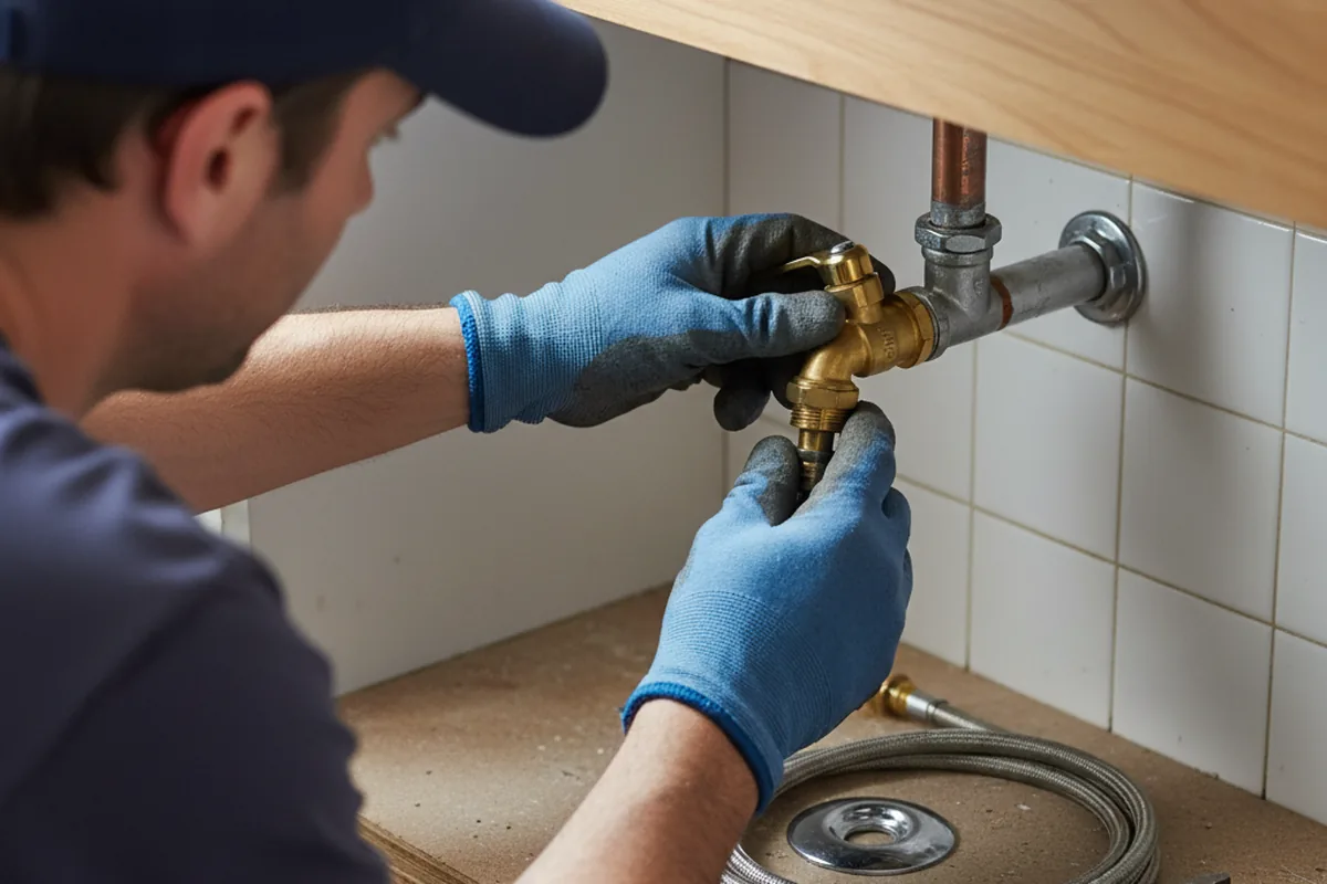 Shutoff valve and fitting work during Faucet and Fixture Repair in Maryknoll